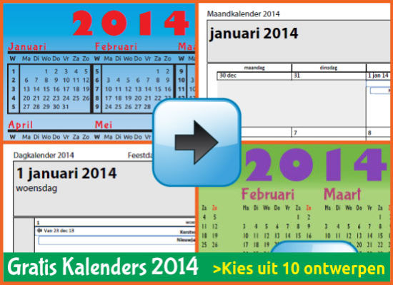 Kalenders Jaarkalenders 2014 Gratis Downloaden en Printen via www.feestdagen-belgie.be