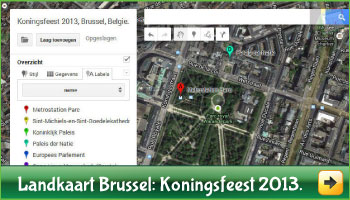 Landkaart Koningsdag 2013 via www.feestdagen-belgie.be
