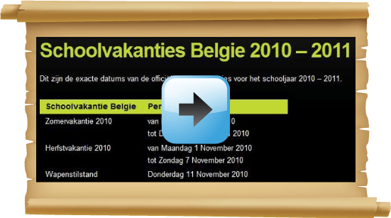 Schoolvakanties 2010 Belgie datum kalender Google agenda
