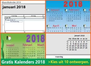 kalenders 2018 gratis downloaden met Belgische feestdagen en schoolvakanties via www.feestdagen-belgie.be