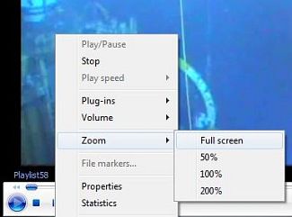 Tip: Zoom full screen windows media player widget