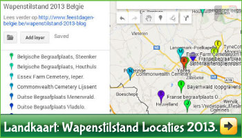 Landkaart Wapenstilstand  via www.feestdagen-belgie.be