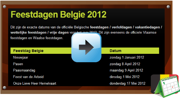 Feestdagen Belgie 2012 via www.feestdagen-belgie