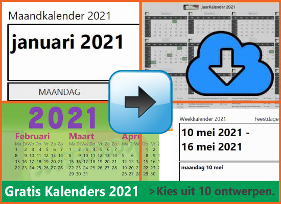 Kalenders Jaarkalenders 2021 Gratis Downloaden en Printen via www.feestdagen-belgie.be