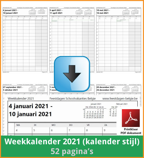 Kalenders 2021 Gratis Downloaden | Feestdagen Belgie 2022 2023 Schoolvakanties