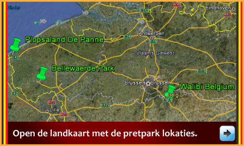 Halloween 2012 Landkaart met de pretparken via www.feestdagen-belgie.be