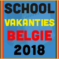 De datums van de Belgische schoolvakanties voor het kalender jaar 2018 via www.feestdagen-belgie.be