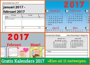 Begunstigde Ventileren Bron Kalenders 2017 Gratis Downloaden en Printen ? | Feestdagen Belgie 2023 2024  Schoolvakanties